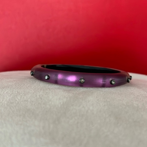 ALEXIS BITTAR PURPLE BRACELET W/RHINESTONES - Picture 4 of 15